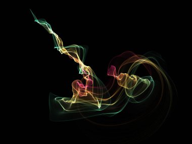 Bir parlayan ile koyu arka plan soyut dalgalar