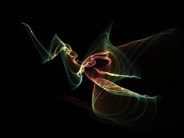 Bir parlayan ile koyu arka plan soyut dalgalar