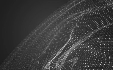 Çokgen alanı düşük Poli koyu arka plan, 3d render