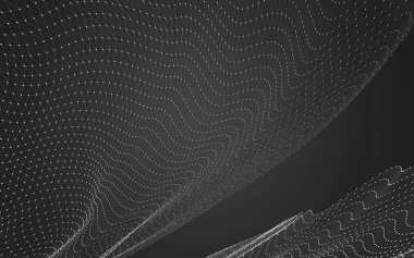 Çokgen alanı düşük Poli koyu arka plan, 3d render