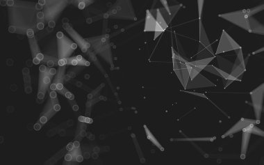 Çokgen alanı düşük Poli koyu arka plan, 3d render