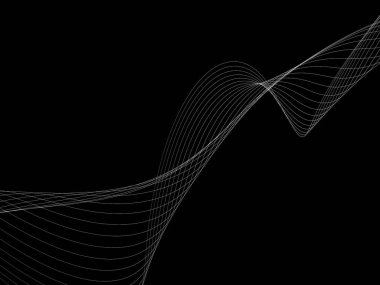 Bir parlayan ile koyu arka plan soyut dalgalar