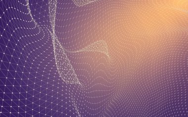 Çokgen alanı düşük Poli koyu arka plan, 3d render