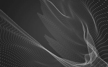 Çokgen alanı düşük Poli koyu arka plan, 3d render