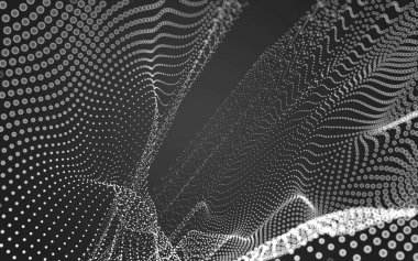 Çokgen alanı düşük Poli koyu arka plan, 3d render