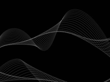 Bir parlayan ile koyu arka plan soyut dalgalar