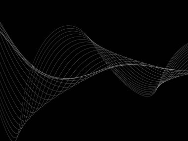 Bir parlayan ile koyu arka plan soyut dalgalar