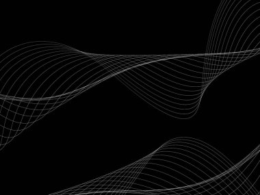 Bir parlayan ile koyu arka plan soyut dalgalar