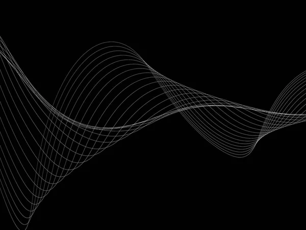 Fondo abstracto oscuro con ondas abstractas brillantes —  Fotos de Stock