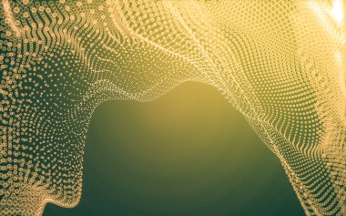 Çokgen alanı düşük Poli koyu arka plan, 3d render