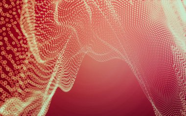 Çokgen alanı düşük Poli koyu arka plan, 3d render