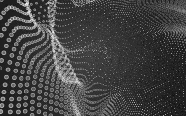 Çokgen alanı düşük Poli koyu arka plan, 3d render