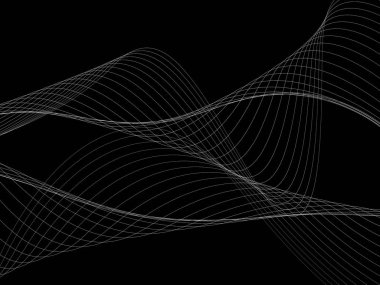 Bir parlayan ile koyu arka plan soyut dalgalar