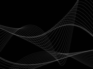 Bir parlayan ile koyu arka plan soyut dalgalar