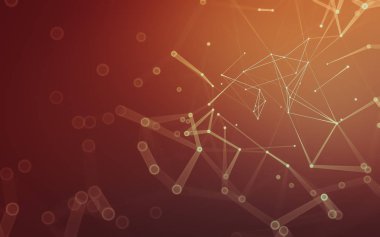 Çokgen alanı düşük Poli koyu arka plan, 3d render