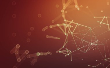 Çokgen alanı düşük Poli koyu arka plan, 3d render