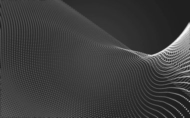 Çokgen alanı düşük Poli koyu arka plan, 3d render