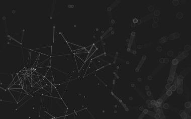 Çokgen alanı düşük Poli koyu arka plan, 3d render