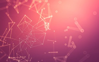 Çokgen alanı düşük Poli koyu arka plan, 3d render