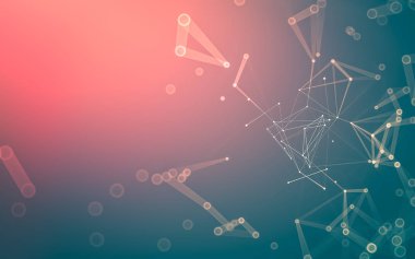 Çokgen alanı düşük Poli koyu arka plan, 3d render