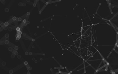 Çokgen alanı düşük Poli koyu arka plan, 3d render