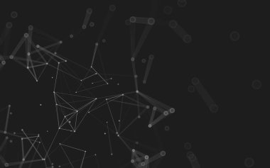 Çokgen alanı düşük Poli koyu arka plan, 3d render