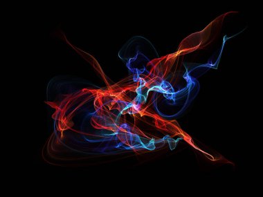 Bir parlayan ile koyu arka plan soyut dalgalar