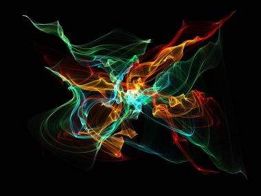 Bir parlayan ile koyu arka plan soyut dalgalar