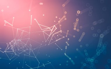 Çokgen alanı düşük Poli koyu arka plan, 3d render