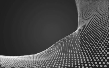 Çokgen alanı düşük Poli koyu arka plan, 3d render
