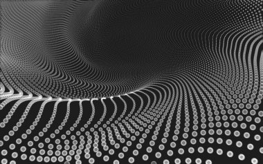 Çokgen alanı düşük Poli koyu arka plan, 3d render