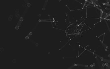 Çokgen alanı düşük Poli koyu arka plan, 3d render