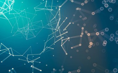 Çokgen alanı düşük Poli koyu arka plan, 3d render