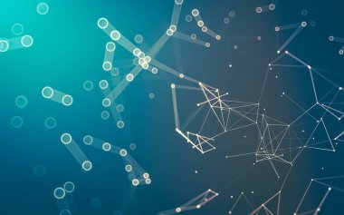 Çokgen alanı düşük Poli koyu arka plan, 3d render