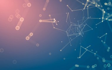 Çokgen alanı düşük Poli koyu arka plan, 3d render