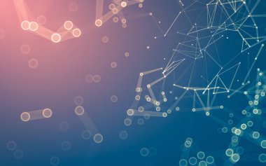 Çokgen alanı düşük Poli koyu arka plan, 3d render