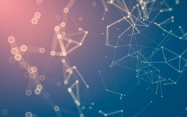 Çokgen alanı düşük Poli koyu arka plan, 3d render