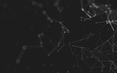 Çokgen alanı düşük Poli koyu arka plan, 3d render