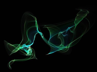 Bir parlayan ile koyu arka plan soyut dalgalar