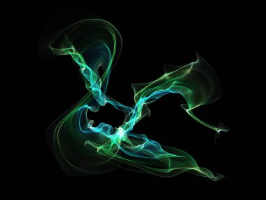 Bir parlayan ile koyu arka plan soyut dalgalar