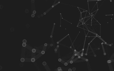 Çokgen alanı düşük Poli koyu arka plan, 3d render