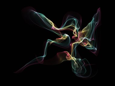 Bir parlayan ile koyu arka plan soyut dalgalar