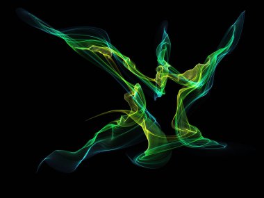 Bir parlayan ile koyu arka plan soyut dalgalar