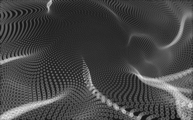 Çokgen alanı düşük Poli koyu arka plan, 3d render