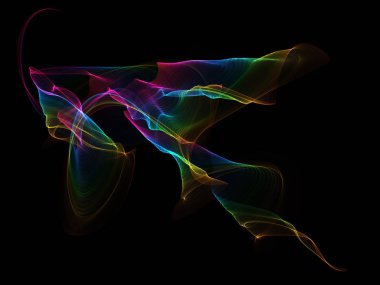 Bir parlayan ile koyu arka plan soyut dalgalar