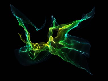 Bir parlayan ile koyu arka plan soyut dalgalar