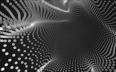 Çokgen alanı düşük Poli koyu arka plan, 3d render