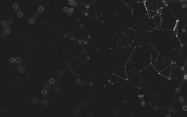 Çokgen alanı düşük Poli koyu arka plan, 3d render