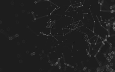 Çokgen alanı düşük Poli koyu arka plan, 3d render