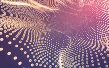 Çokgen alanı düşük Poli koyu arka plan, 3d render